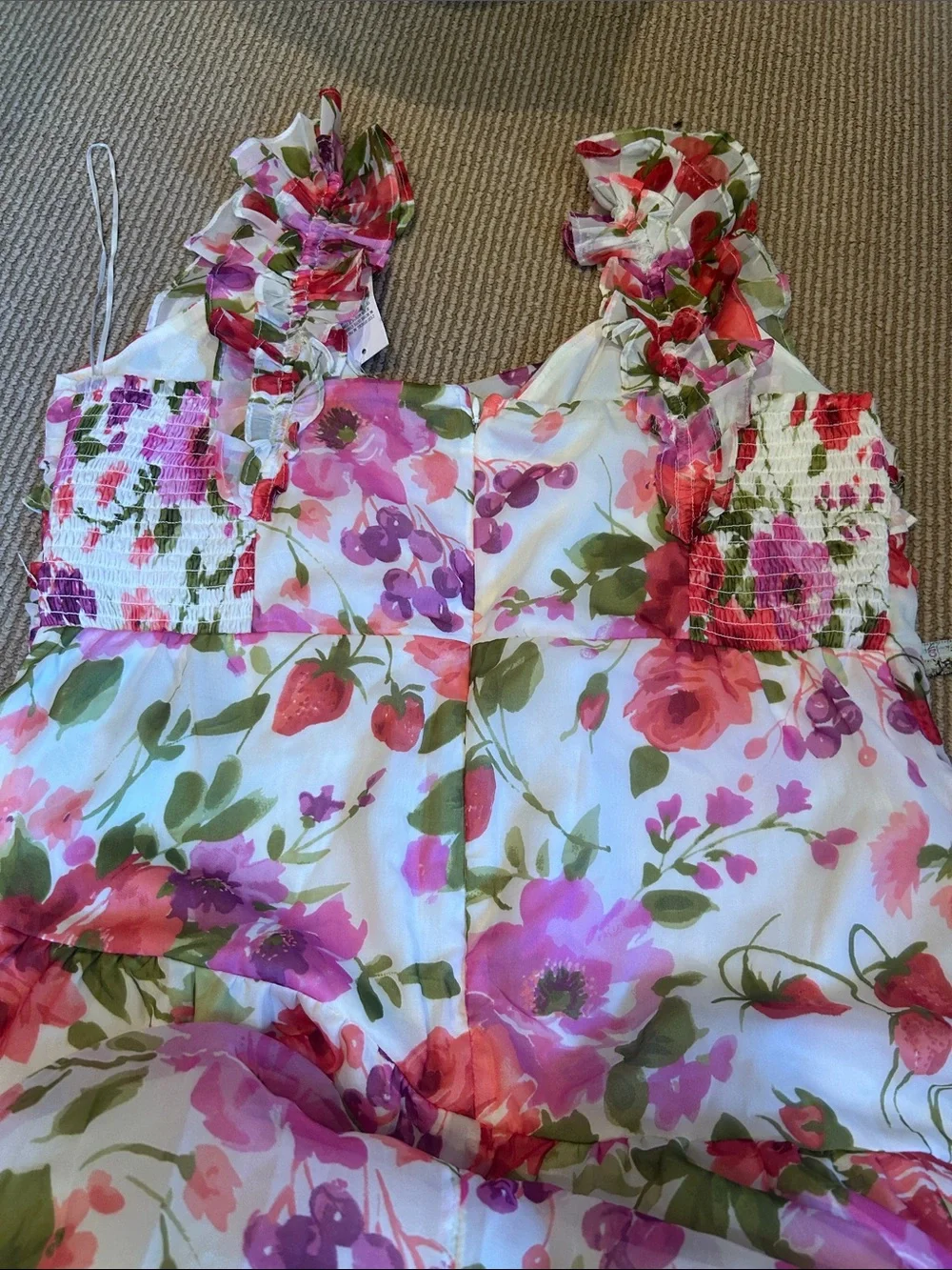 New Abercrombie & Fitch Pink and Green Floral Dress size XL P